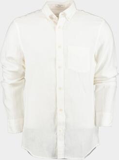 Gant Casual hemd lange mouw linen shirt 3240102/110 Wit - XXL