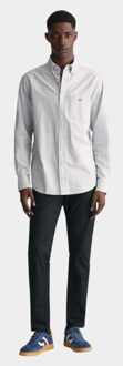 Gant Casual hemd lange mouw oxford banker stripe shirt 3000230/423 Blauw