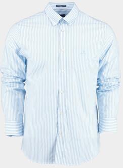 Gant Casual hemd lange mouw reg broadcloth stripe bd 3062000/468 Blauw - XXL