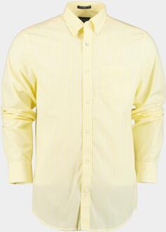 Gant Casual hemd lange mouw reg broadcloth stripe bd 3062000/721 Geel - XL