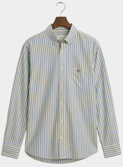 Gant Casual hemd lange mouw reg classic oxford stripe shi 3250028/407 Blauw