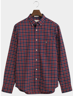 Gant Casual hemd lange mouw reg classic poplin check 3250213/604 Rood - XL