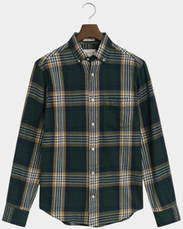 Gant Casual hemd lange mouw reg windblown flannel check s 3250243/374 Groen - XL
