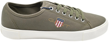Gant Casual Katoenen Twill Ivy Green Sneakers Gant , Multicolor , Heren - 44 Eu,43 Eu,40 Eu,45 Eu,42 Eu,41 EU