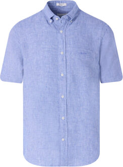 Gant Casual overhemd met korte mouwen Blauw - L