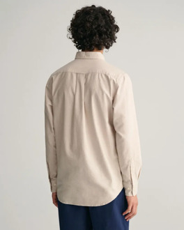 Gant Casual Overhemd Oxford Beige - 3XL,L,M,XL,XXL