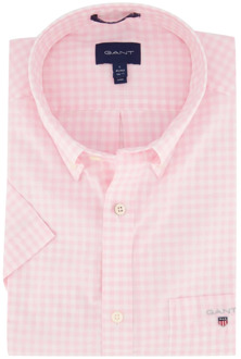 Gant Casual roze overhemd met korte mouwen Gant , Pink , Heren - L,M