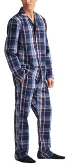 Gant Check Pajama Set Shirt And Pants * Actie * Blauw - Small,Medium