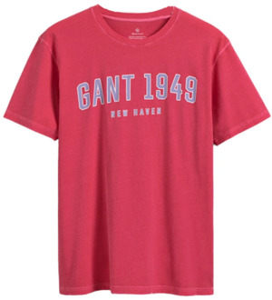 Gant Comfortabele en stijlvolle T-shirt collectie Gant , Pink , Heren - XL