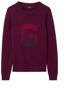 Gant Comfortabele Gebreide Sweatshirts en Hoodies Gant , Red , Heren - M,S