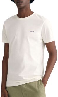 Gant Contrast Logo Shirt Heren off white - XL
