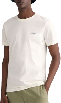 Gant Contrast Logo Shirt Heren off white