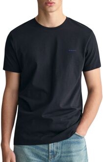 Gant Contrast Logo Shirt Heren zwart - M