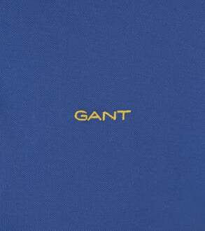 Gant Contrast Piqué Poloshirt Blauw - M,L,XL,XXL,3XL,4XL