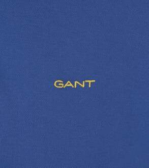 Gant Contrast Piqué Poloshirt Blauw - M