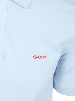 Gant Contrast Piqué Poloshirt Fresh Blauw Lichtblauw - 3XL,L,M,XL,XXL