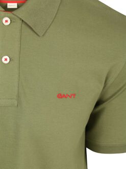 Gant Contrast Piqué Poloshirt Herb Groen - 3XL,L,M,XL,XXL