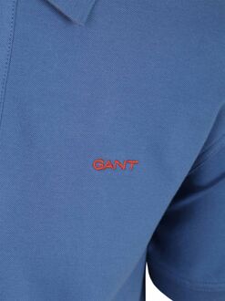 Gant Contrast Piqué Poloshirt Vintage Blauw - 3XL,L,M,XL,XXL