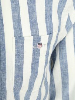 Gant Cotton Linen Overhemd Streep Blauw - L,M,XL,XXL