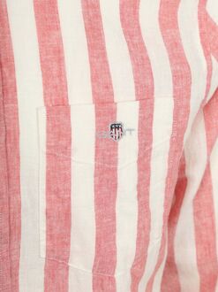 Gant Cotton Linen Overhemd Streep Roze - L,M,XXL