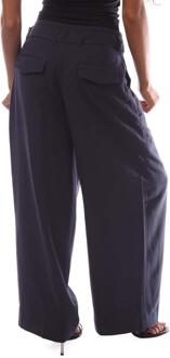 Gant Dames/Dames Wijde Culottes met Geknoopte Riem (Blauw)