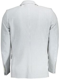 Gant Gestreepte Katoenen Blazer Wit