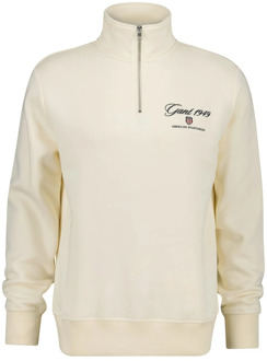 Gant Graphic Half Zip Sweater Heren - M