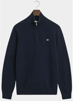 Gant Half zip micro texture hz 8030262/433 - maat XXL Blauw