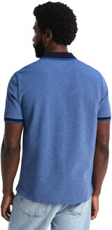 Gant Heren 4-Kleur Oxford Piqué Poloshirt (Blauw) - XL