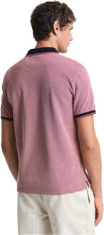 Gant Heren 4-Kleuren Oxford Piqué Poloshirt (Rood) - L