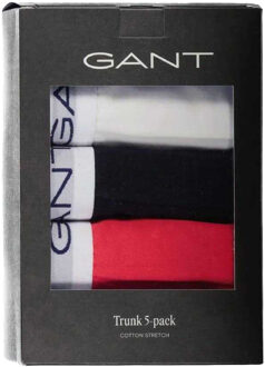 Gant Heren Boxershorts (Set van 5) (Blauw/Rood/Zwart/Wit/Grijs)
