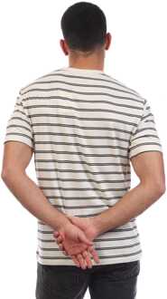 Gant Heren Gant gestreept T-shirt in crème