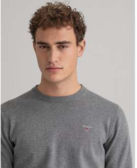 Gant Heren Gant Klassiek Katoenen Crewneck Sweatshirt in Grijs - 3XL