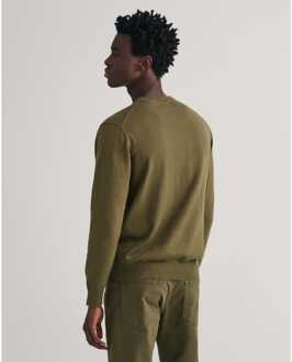 Gant Heren Gant Klassiek Katoenen Crewneck Sweatshirt in Groen - maat