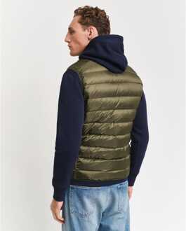 Gant Heren Gant Light Donzen Gilet in Groen - maat