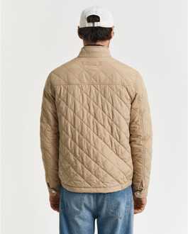Gant Heren Gant Quilted Windjack Jacket in Khaki - maat M Kaki