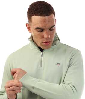 Gant Heren Gant Shield Half-Zip Sweatshirt in Groen - 2XL