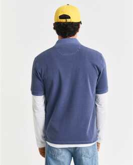 Gant Heren Gant Sunfaded Piqué Poloshirt in Navy - maat L