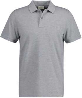 Gant Heren Gant Tonal Shield Poloshirt in Grijs