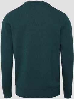 Gant Heren Gant trui met ronde hals van lamswolmix in groen - maat 2XL