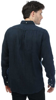 Gant Heren Linnen Normaal Overhemd (Marine) Navy - 2XL