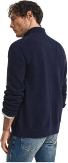 Gant Heren Piqué Katoenen Afritsbaar Vest (Blauw)