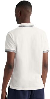 Gant heren poloshirt met kantelende piqué Wit