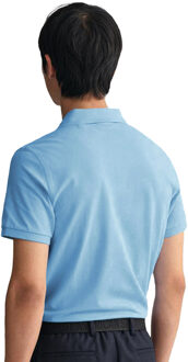 Gant heren poloshirt met korte mouwen Hemelsblauw - 4XL