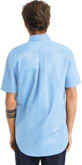 Gant Heren Regular Korte Mouw Oxford Overhemd Hemelsblauw - XL