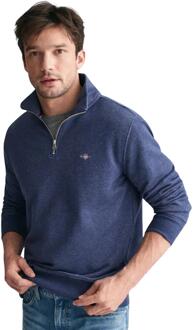 Gant | Heren Shield Half Zip Sweatshirt Blauw