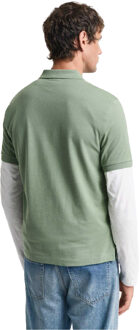 Gant Heren Shield Pique Regular Poloshirt (Kalamata/groen)