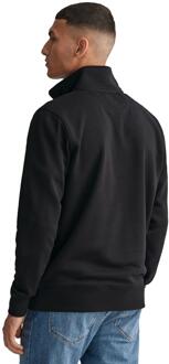 Gant heren Shield Sweatshirt met halve rits - maat 2XL Zwart