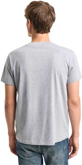 Gant Heren Shield Tonale Borduur T-Shirt (Grijs)