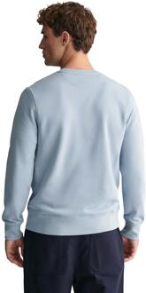 Gant | Heren Shield Trui met Ronde Hals - maat Lichtblauw
